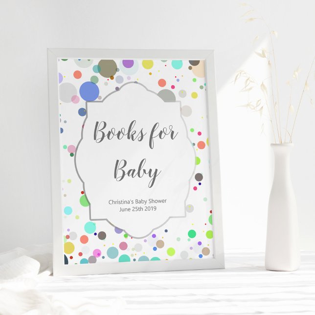 "Books for baby" Sign | Gender Reveal Baby Shower (Creator Uploaded)