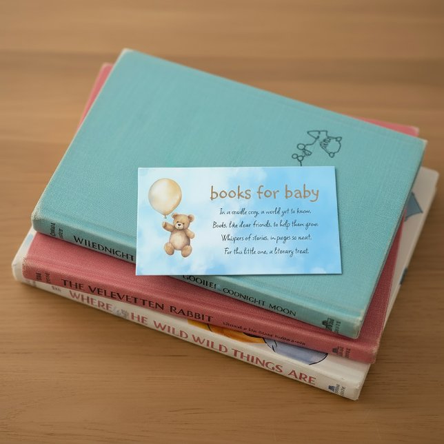 Books for baby sky teddy request enclosure card (Books for baby sky teddy request enclosure card.)