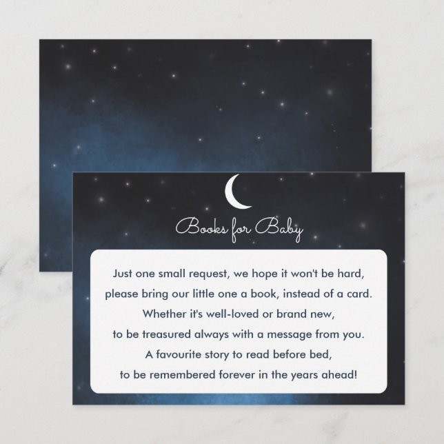 Books for baby Starry Night Baby Shower Card (Front/Back)