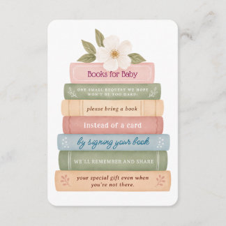 Books for Baby Storybook Baby Shower Book Request Enclosure Card