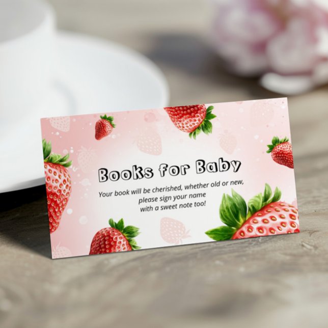 Books for Baby - Strawberry Baby Shower Card  (Creator Uploaded)