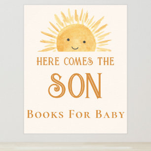 Books For Baby Sun Baby Shower Sign