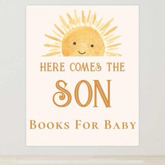 Books For Baby Sun Baby Shower Sign (Creator Uploaded)