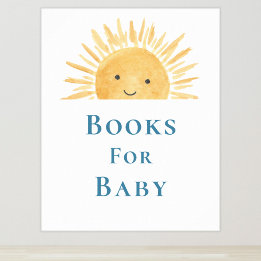 Books For Baby Sun-Themed Baby Shower Sign
