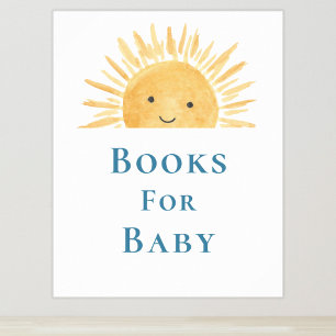Books For Baby Sun-Themed Baby Shower Sign