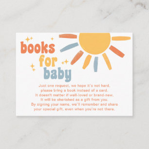 Books For Baby Sunshine Baby Shower Enclosure Card