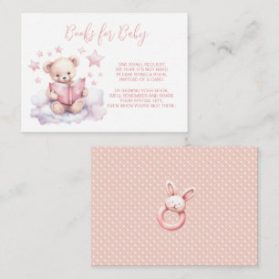 Books For Baby - Teddy Bear Reading A Book Enclosure Card