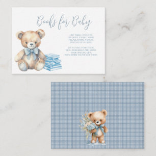 Books For Baby - Teddy Bear With Stack of Books Enclosure Card