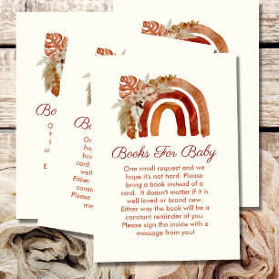 Books For Baby Terracotta Boho Rainbow Tropical Enclosure Card