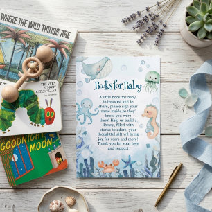 Books for Baby Under the Sea Baby Shower Enclosure Card