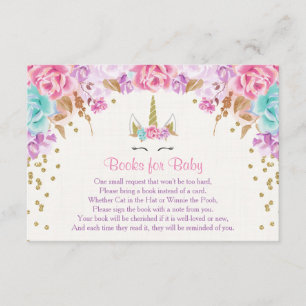 Books for baby, Unicorn book request inserts