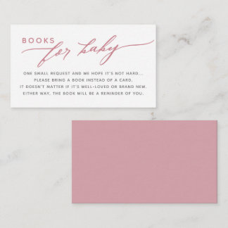 Books For Baby Watercolor Butterfly Baby Shower Enclosure Card