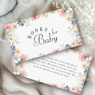 Books for Baby! Wildflower Baby Shower  Enclosure Card