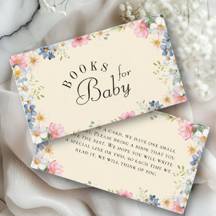 Books for Baby! Wildflower Baby Shower Enclosure Card