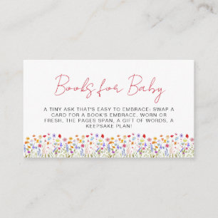 Books for Baby Wildflower Baby Shower Garden Enclosure Card