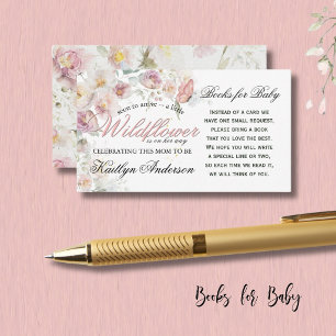 Books for Baby Wildflower Butterfly Girl Baby  Enclosure Card