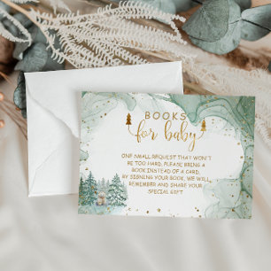 Books For Baby Winter Baby Shower Enclosure Card