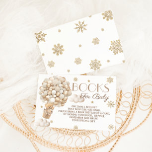Books For Baby Winter Bear Baby Shower  Enclosure Card