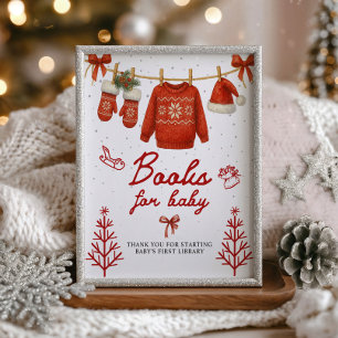 Books for Baby Winter Santa Sign
