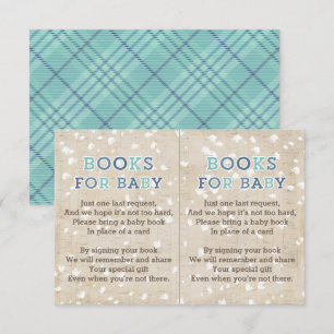 Books For Baby Winter Snow Baby Shower Insert Card