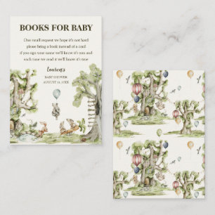 Books for Baby Woodland Animals Watercolor Shower Enclosure Card