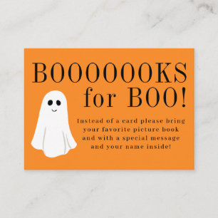 Books for Boo Halloween Baby Shower Enclosure Card
