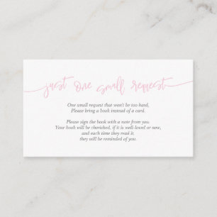 Books for the baby, Creative Pink and Grey Script Enclosure Card