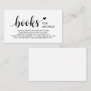 Books for the baby, Modern Cute Black Script Enclo Enclosure Card