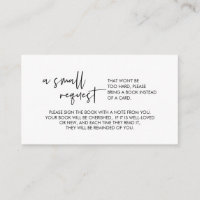 Books for the baby, Modern Min font Enclosure Card
