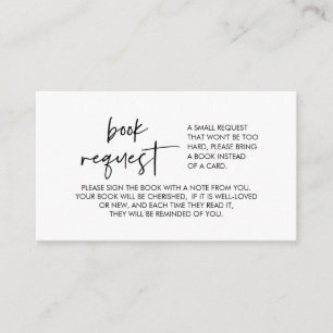 Books for the baby, Modern Minimal font Enclosure Card