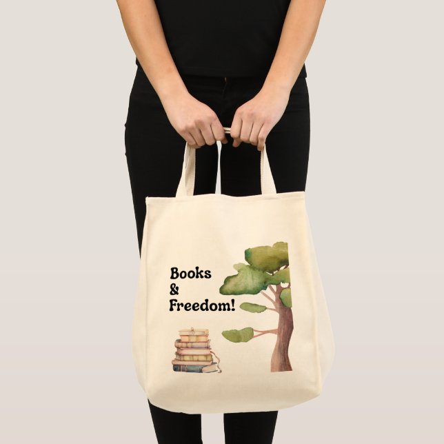 Books + Freedom Reader Tote Bag (Front (Product))