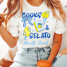 Books & Gelato Amalfi Coast Retro Italy Lover