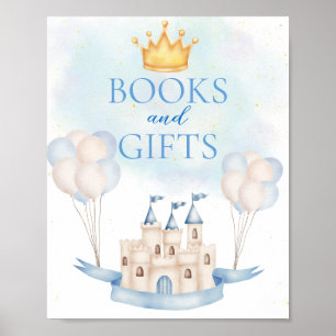 Books & Gifts FairyTale Castle Crown Balloon Party Poster
