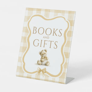 Books & Gifts Teddy Bear Baby Shower Table Sign
