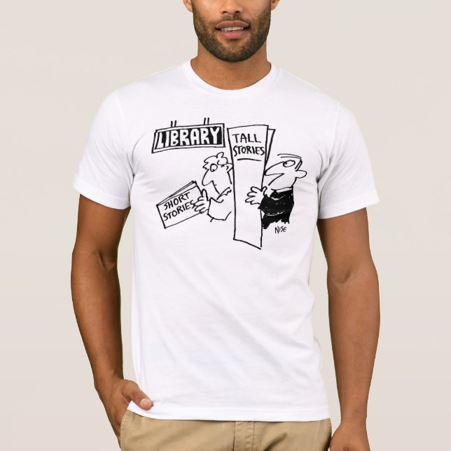Books in a Library Librarian Fun T-Shirt (Front)