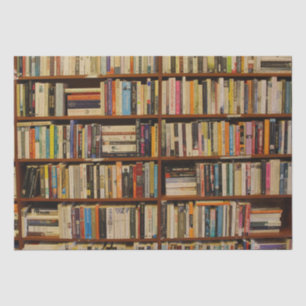 Books in a library  pattern  tissue paper