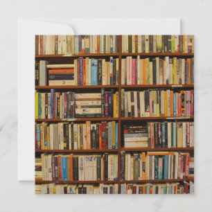 Books in the library invitation