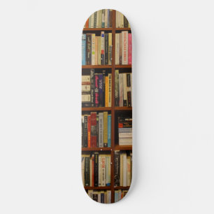 Books in the library skateboard
