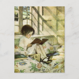 Books in Winter by Jessie Willcox Smith Postcard