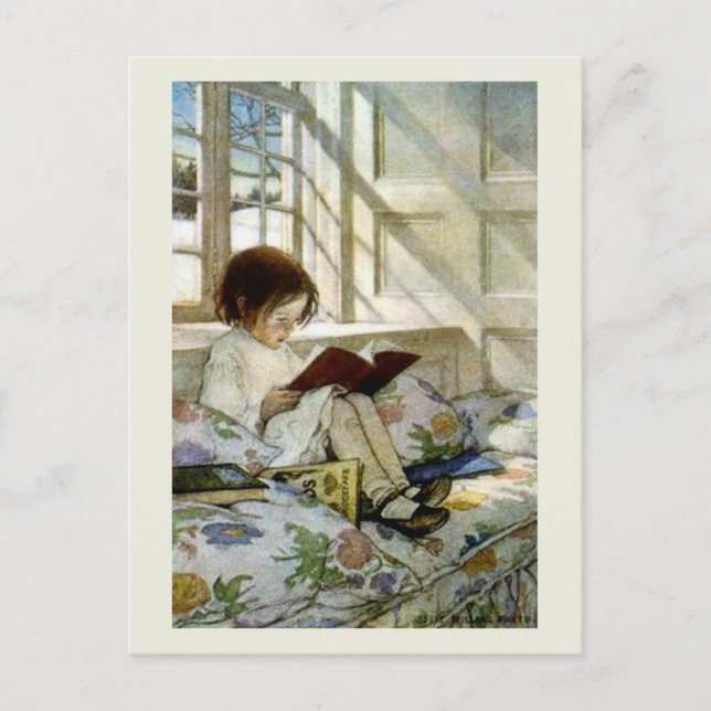 "Books in Winter" Postcard (Front)