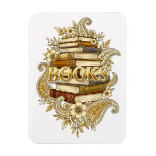 Books Ink Art Readers Writers Poets Bibliophiles Magnet