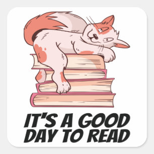 Books - It's A Good Day To Read Square Sticker