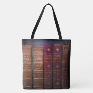 Books library All-Over-Print Tote Bag, Large Bag