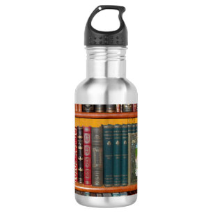 books library bookshelf bookshop 532 ml water bottle