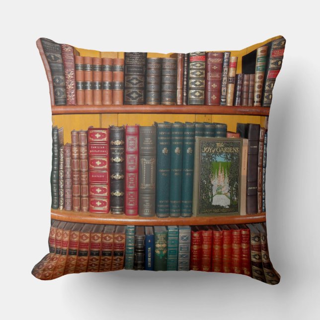 books library bookshelf bookshop cushion (Front)
