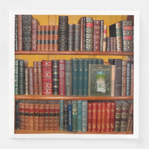 books library bookshelf bookshop napkin