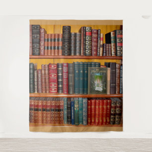 books library bookshelf bookshop tapestry