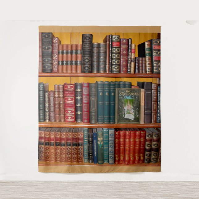 books library bookshelf bookshop tapestry (Front)