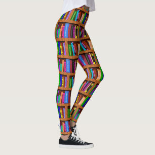 Books Library Bookshelf   Colourful Reading Leggings