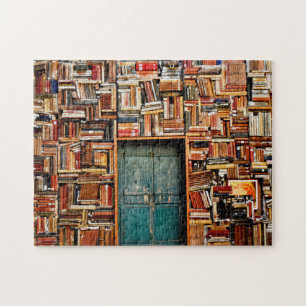 Books Library Door Entrance Photo Painting Jigsaw Puzzle
